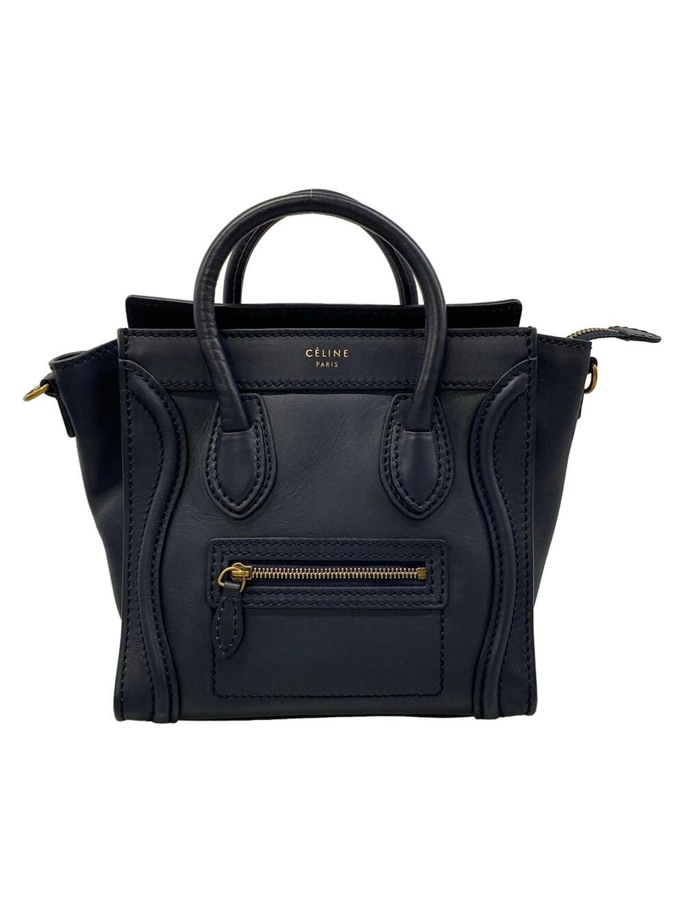 Celine Luggage Nano Shopper Dark Navy #342378C15B